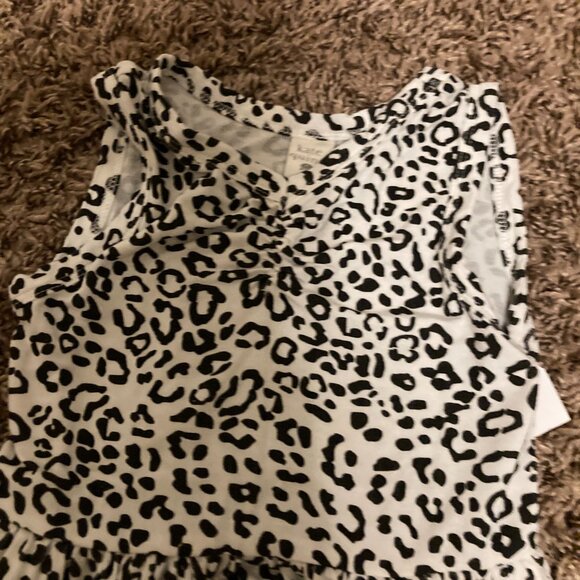 Kate Quinn White Animal Print Dress 12-18 Months 95% Bamboo Viscose 5% Lycra - Picture 2 of 3